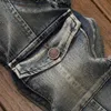 Men's Jeans 2023 New Autumn Mens Vintage Solid Classic Winter Slim Fit Elastic Fashion Trousers NZ21 Q240427
