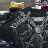 Camisetas para hombres NUEVA NUEVA HARAJUKU RETRO HIP HOP Patrón de calavera de calavera extra grande Y2K Mangas cortas Gothic Universal Street Twearl2404