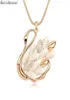 Kuziduocai 2018 New Fashion Fine Fine Jewelry Gold Linestone Rhinestone Shining Elegant Long Necklaces for Women Kolye N-958429410