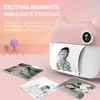 Barn Digitalkamera Instant Print för barn Thermal Print Camera Instant Po Printing Camera Video Toys32G Memory Card 240422