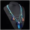 Collares colgantes de moda boho mtilayer tejido de borla larga collar collar collar de collar étnico joyas de joyería entrega dhrmv
