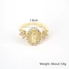 Cluster Rings 5PCS Classic Vinatge Zircon Virgin Mary Open Ring For Women Wholesale Factory Price Fashion Party Jewelry Gift Adjustable