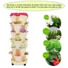 Ekiciler kaplar iç ve dış çilekler için dikey bahçecilik yığılmış bitkiler çiçekler bitkiler sebzeler 1 paket q240429