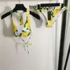 Rose amarela Principada de roupas de banho feminina de biquíni de renda Up calcinha de sutiã Roupa íntima Sexy Bathing Suit de maiúsculas roupas femininas