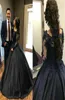 ВМС синие вечерние платья выпускные платья 2019 Скромные длинные рукавы Yousef Aljasmi Dubai Arabic Promply платье с цветочным кружевным аппликацией DRE2075977