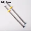Definir Sully House 304 Aço inoxidável Basintoilet água tecedora de 1/2 "Mangueira de encanamento, aquecedor de banheiro conecta tubos corrugados com chave inglesa