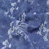 50 cm/bit blå tall jacquard denim klädtyg högklassig handgjorda diy klädrock