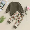 Set di abbigliamento bidone bidoni della tazza di abbigliamento pantaloni da jogger da jogger 2 pezzi da cowboy autunno inverno