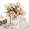 Dried Flowers 3pcs Artificial Flowers White Provence Lavender Foam Home Wall Wedding Decoration Christmas Decor Accessories Fake Plastic Plant