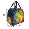 Sacs de rangement Basketball Baseball Football Print Sac à lunch imperméable Boîte à isolation thermique pour les femmes