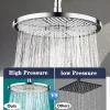 Set grote stroom regenval douchekop hogedruk supercharge regen sproeier buiksplaat gemonteerde douches badkamer accessoires