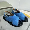Fussbett Sabot Sandals Designer en cuir Chaussures de sandale Femme Femme Men de luxe Raffia Sandale Top-Quality Beach Mules Slides Slipper