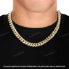 Collier de diamant en diamant VVS en or jaune VVS de 12 mm de haute qualité Moisanite Collier pour hommes