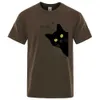 T-shirts miaoue noir chat drôle t-shirt pour hommes imprimés t-shirts respirants vestiges de rue d'été