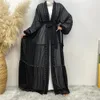 Bescheiden Abaya moslimvrouwen mode elegante netkleur kralen moslim veter chiffon vest-raad in het Midden-Oosten Turkije Arab Rama 240423