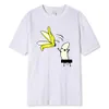 Męskie koszulki mężczyzn Banana Disrobe Overcoat Zabawny nadruk T-shirt Summer Humor Żart T-shirt Soft Bawełna swoboda T-koszule Strtwear Y240429