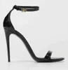 Beliebte Marke Brauthochzeit Keira Frauen Sandalen Schuhe Patent Leder Marken -Leder Sohle Gladiator Sandalien Gold weiße schwarze Pumpen