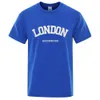 Herr t-shirts London Westminster Strt Letter Tops Herr Fashion T-shirt Hip Hop Sweat Cotton Casual Overized Men Clothes H240429