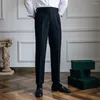 Pantalones para hombres hombres trajes de color sólido pantalones de primavera de moda