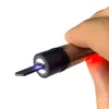 LED -Beleuchtung heißes Messer schwarzer Klinge mit 510 Faden DAB -Werkzeug Raucherzubehör Keramikheizspitze Glasabdeckung Metallkappe für Konzentrat -Werkzeuge Wachsschneider