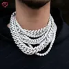 Hip Hop Iced Moissanite Cuban Chain Mens 925 Silver Cuban Link 12mm Moissanite Cuban Link Chain