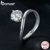 Ring Delicate Lab Diamond 925 Sterling Silver Simple Line For Women Engagement Wedding Sieraden 240424