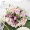 Wedding Flowers Silk Peony Hydrangea Bouquet Artificial Flower Fake Rose Bruid Decor voor Home El Table Accessories Flore