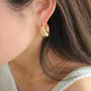 Designer oorbellen Designer oorbellen Sterling Sier Hoop Stud Gold Borde Gold Color Circle Earring For Women Party Weddings sieraden