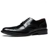 Chaussures habillées 2024 Business masculin Geatine Gentleman Gentleman Block Homme Man Homme Tendance Lacet Up Shoe
