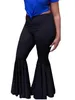 Frauenhose Capris im Sommer 2023 Eine neue Plus -Größe Womens Mode Bell Bottom Plush Strick -Stoff mit festem plushl240429