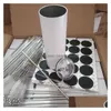 Tumblers por atacado 20 onças em branco Tumbler magro branco Sublimação direta Viagem caneca com copo com copo com copo com pós -gente com dhffb de pincel sTs Dhffb