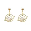 10 paires / lot bijoux de mode en gros en métal Email Epoxy Star Planet Cat Boucles pour femmes 240428