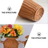 Vases Imitation Rattan Vase Home Decor Artificial Flowers Woven Basket Pot Container Girl Plant