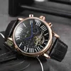 Fashion Hollow Flywheel Mécanical Watch Double face mécanique automatique Watch Imperproping Steel Band Mens Watch