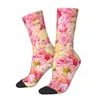 Femmes chaussettes abstraites fleur printf fleur d'automne fleuris