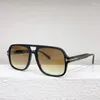 Solglasögon högkvalitativ personlighet acetatpar märkesdesigner överdimensionerade ramglasögon oval låda oculos gafas de sol para muj