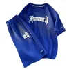 Sweats-shirts de sweat-shirts de survêtement masculin Setwets de sport d'été avec t-shirt à col