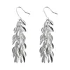 Sparkling Nature Leaves Tassel Style örhängen Instagram Bright Metal örhängen med veteöron och smycken i hög kvalitet