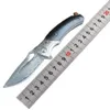 販売のためのフリーウルフステンレス鋼ナイフ自然エボニーフォールドスモールダマスカスナイフポケットナイフ