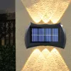 装飾カラフルなソーラーウォールランプソーラーLEDライト屋外の防水上下の照明暖かいライトバルコニーヤードガーデンの装飾