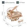 3D Puzzles Robotime Rokr Magic Piano Mechanical Self Playing Music Box Suitable for Children and Adults Building Block Set Toys 3D Wooden Puzzle AMK81L2404