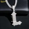 Bijoux hip hop tendance de haute qualité 2.5 grand 925 Lettre personnalisée en argent sterling