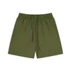 Shorts maschile estate semplice cavo con etichette ricami calzoni uomini donne cotone cotone khaki marrone verde