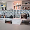 Réglez l'auto-adhésif imperméable cuisine salle de bain en vinyle peigle et autocollants de carreaux de bâton décoration de mur de maison vintage décale amovible