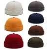 Beanie/Skull Caps Vintage Mens Summer Cotton Brimless Skullies Cap Portable Street Docker Hats Multipurpose Beanie Hat Hip Hop Hats d240429