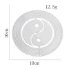 Décorations whirligig 3d yin yang couple de vent de vent et en acier inoxydable Feng shui tai chi