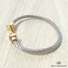 pulseira de moda aço inoxidável corda de arame magnético Buckle Horseshoe Bangle em forma de U Micro Bracelets Incluste em forma de U Acessórios com bolsas de joalheria por atacado