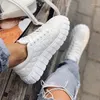 Scarpe casual Spring Black Sneakers Women 2024 Fashion Lace Up Ladies Comfy 43 grandi dimensioni femminili Outdoor Sport