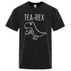 Camisetas masculinas masculinas t-shirts tea rex dinossauros engraçados bebe camisetas de moda de moda casual strtwear tops shirt shirt y240429