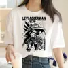 T-shirts Japanse anime-aanvallen Titan Graphic Druk Harajuku T-shirt Casual mode Korte mouwen plus size dames t-shirtl2404